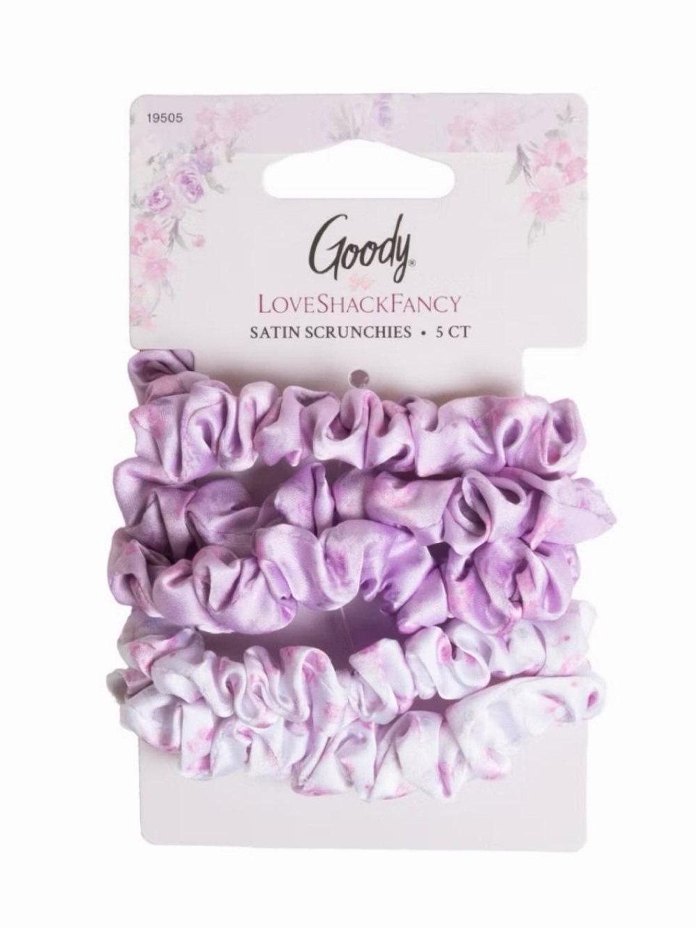 LoveShackFancy x Target – Goody Happy Thoughts Skinny Satin Scrunchie 5CT